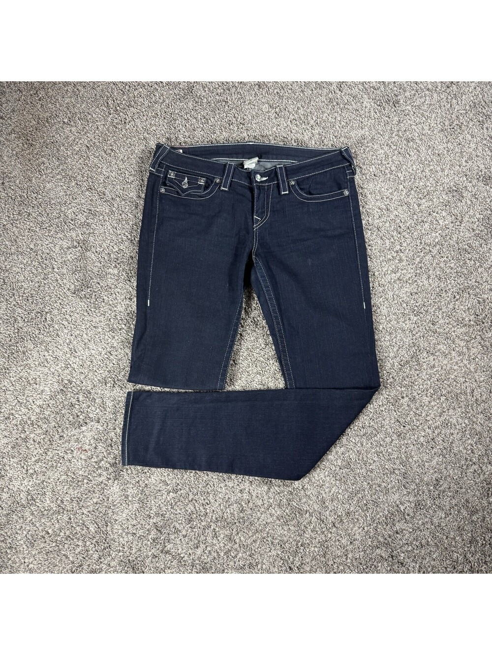 True Religion y2k low rise dark wash denim skinny jeans SIZE 32